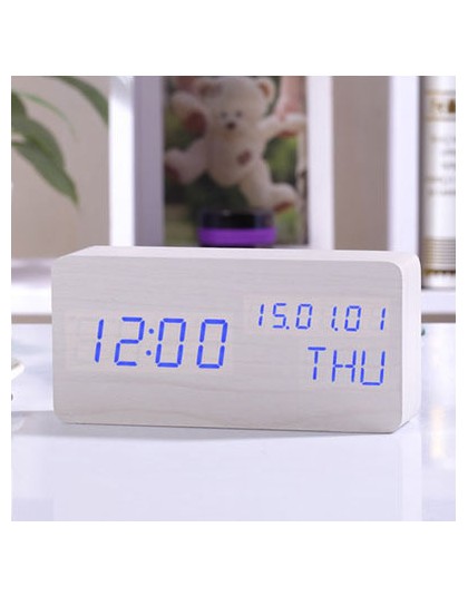 FiBiSonic cyfrowy budzik LED elektroniczny zegar na pulpicie wyświetlacz Alarm temperatury zegary YY-MM-DD