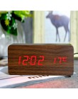 Suncree drewniany alarm led wyświetlacz zegara data + czas + celsjusza/fahrenheita temperatura kontrola dźwięku funkcja stół zeg