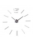 Nowy zegar zegary zegarek horloge akrylowe naklejki ścienne z efektem lustra prawdziwy kwarc salon nowoczesny 3D DIY Bell darmow