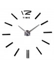 Nowy zegar zegary zegarek horloge akrylowe naklejki ścienne z efektem lustra prawdziwy kwarc salon nowoczesny 3D DIY Bell darmow