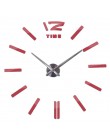Nowy zegar zegary zegarek horloge akrylowe naklejki ścienne z efektem lustra prawdziwy kwarc salon nowoczesny 3D DIY Bell darmow