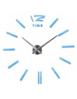 Nowy zegar zegary zegarek horloge akrylowe naklejki ścienne z efektem lustra prawdziwy kwarc salon nowoczesny 3D DIY Bell darmow