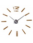 Nowy zegar zegary zegarek horloge akrylowe naklejki ścienne z efektem lustra prawdziwy kwarc salon nowoczesny 3D DIY Bell darmow