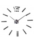 Nowy zegar zegary zegarek horloge akrylowe naklejki ścienne z efektem lustra prawdziwy kwarc salon nowoczesny 3D DIY Bell darmow