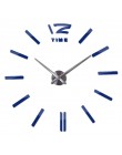 Nowy zegar zegary zegarek horloge akrylowe naklejki ścienne z efektem lustra prawdziwy kwarc salon nowoczesny 3D DIY Bell darmow