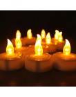12 sztuk elektroniczny LED świeczki Tea Light realistyczne zasilane baterią bezpłomieniowe świece dla domu sypialnia Party festi