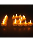 12 sztuk elektroniczny LED świeczki Tea Light realistyczne zasilane baterią bezpłomieniowe świece dla domu sypialnia Party festi