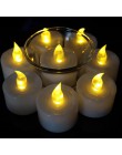 12 sztuk elektroniczny LED świeczki Tea Light realistyczne zasilane baterią bezpłomieniowe świece dla domu sypialnia Party festi