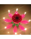 Romantyczna muzyczna świeca lotosowa świeca z okazji urodzin świeczki artystyczne dla majsterkowiczów narzędzie do dekoracji cia