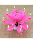 Romantyczna muzyczna świeca lotosowa świeca z okazji urodzin świeczki artystyczne dla majsterkowiczów narzędzie do dekoracji cia