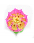 Świeca urodzinowa romantyczny różowy rozkwitnie piękny lotos w kształcie świecy