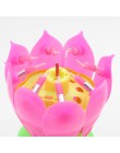 Świeca urodzinowa romantyczny różowy rozkwitnie piękny lotos w kształcie świecy