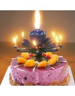 Creative Music Cake Candle Rotating Flower Candle Birthday Art Candle Lights Party Diy Cake Decoration Best Gift For Girl Friend