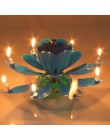 Creative Music Cake Candle Rotating Flower Candle Birthday Art Candle Lights Party Diy Cake Decoration Best Gift For Girl Friend