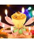 Creative Music Cake Candle Rotating Flower Candle Birthday Art Candle Lights Party Diy Cake Decoration Best Gift For Girl Friend