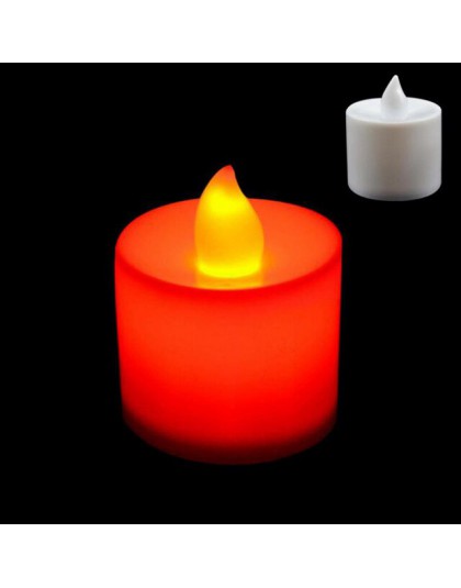 1PC kreatywny LED świeca wielokolorowa lampa symulacja kolor płomień herbaty światło ślub w domu dekoracje na przyjęcie urodzino
