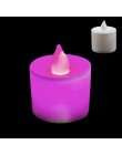 1 sztuk kreatywna świeca led lampa wielokolorowa sztuczny kolorowy płomień herbata światło domu ślub dekoracja urodzinowa Dropsh