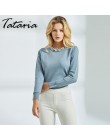 Tataria sweter z długim rękawem dla kobiet perłowy sweter z koralikami swetry damskie sweter z perłami Knitting kobieta solidny 