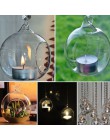 Świecznik Ball Globe kształt wyczyść szklana wisząca kwiat w wazonie rośliny pojemnik Ornament mikro element dekoracji krajobraz