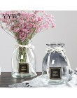 Oryginalny wazon ozdobny na kwiaty szklany przezroczysty czarny różowy brązowy modny