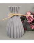 Wazon dekoracja domowa wazon plastikowy biały rattan nowa talia wazon rzemiosło wazon dekoracja domu kwiat dziewczyna kosz na śl