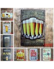 Lód zimny darmowe piwo tutaj malarstwo plakat artystyczny antyczne metalowe plakietki emaliowane Bar Pub Club Home dekoracyjne n