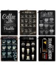 Znak kawy Vintage metalowa plakietka z napisem metalowa klasyczna ściana Decor na kuchenna kawa Bar Cafe retro znak z cyny metal