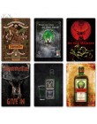 Jagermeister metalowy znak znaki blaszane metalowa płytka tablica metalowa Vintage Pub Bar człowiek jaskinia dekoracje ścienne