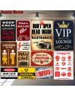 VIP Lounge blaszana tabliczka metalowa Home Decor Wall Art Auto sklep garaż Pub Cafe Matal Craft Bar malowanie ścian 30x20cm A26