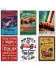 Vintage Racing metalowy plakat metalowa plakietka z napisem Metal Vintage Home Man Cave Decor dekoracyjna płyta żeliwna dekoracj