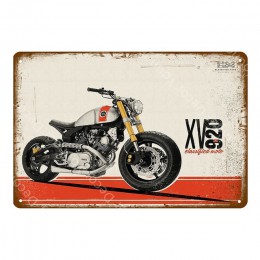 Vintage Motor znaki Lambretta Electrombile motocykl Suzuki metalowy plakat Pub Bar Home Decor prostokąt tablica YI001