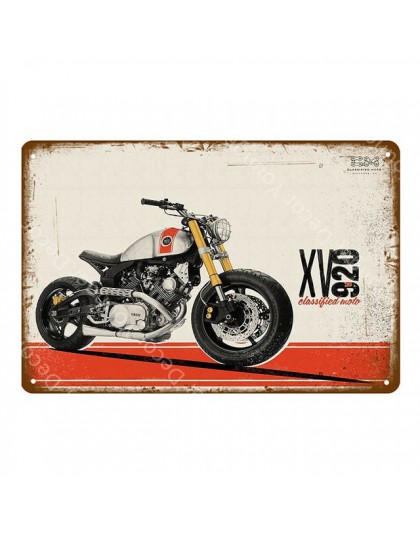 Vintage Motor znaki Lambretta Electrombile motocykl Suzuki metalowy plakat Pub Bar Home Decor prostokąt tablica YI001