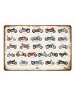 Vintage Motor znaki Lambretta Electrombile motocykl Suzuki metalowy plakat Pub Bar Home Decor prostokąt tablica YI001
