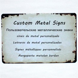 Niestandardowe metalowe tabliczki tablice personalizuj personalizuj 20x30 CM/15x30 CM Dropshipping