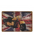 Vintage Motor znaki Lambretta Electrombile motocykl Suzuki metalowy plakat Pub Bar Home Decor prostokąt tablica YI001