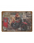 Vintage Motor znaki Lambretta Electrombile motocykl Suzuki metalowy plakat Pub Bar Home Decor prostokąt tablica YI001