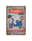 Vintage Motor znaki Lambretta Electrombile motocykl Suzuki metalowy plakat Pub Bar Home Decor prostokąt tablica YI001
