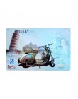 Vintage Motor znaki Lambretta Electrombile motocykl Suzuki metalowy plakat Pub Bar Home Decor prostokąt tablica YI001