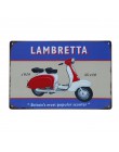 Vintage Motor znaki Lambretta Electrombile motocykl Suzuki metalowy plakat Pub Bar Home Decor prostokąt tablica YI001