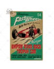 Vintage Racing metalowy plakat metalowa plakietka z napisem Metal Vintage Home Man Cave Decor dekoracyjna płyta żeliwna dekoracj