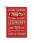 Vintage Racing metalowy plakat metalowa plakietka z napisem Metal Vintage Home Man Cave Decor dekoracyjna płyta żeliwna dekoracj