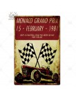 Vintage Racing metalowy plakat metalowa plakietka z napisem Metal Vintage Home Man Cave Decor dekoracyjna płyta żeliwna dekoracj