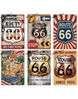 Route 66 znak blaszany Vintage metalowy znak plakietka metalowa Vintage Retro garaż dekoracje ścienne dla Bar Pub Club Man jaski