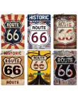 Route 66 znak blaszany Vintage metalowy znak plakietka metalowa Vintage Retro garaż dekoracje ścienne dla Bar Pub Club Man jaski