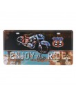 Klub ścienny garaż USA Vintage Metal malarstwo tabliczka emaliowana plakietki emaliowane Route 66 numer samochodu tablica rejest