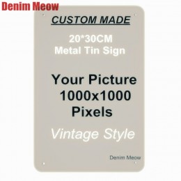 20x30 cm/15x30 cm/30x30 cm Vintage niestandardowe metalowe tabliczki dostosować tablice rejestracyjne retro tablica naklejki ści