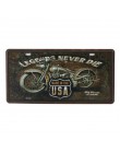 Klub ścienny garaż USA Vintage Metal malarstwo tabliczka emaliowana plakietki emaliowane Route 66 numer samochodu tablica rejest