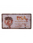Klub ścienny garaż USA Vintage Metal malarstwo tabliczka emaliowana plakietki emaliowane Route 66 numer samochodu tablica rejest
