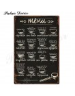Znak kawy Vintage metalowa plakietka z napisem metalowa klasyczna ściana Decor na kuchenna kawa Bar Cafe retro znak z cyny metal