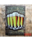 Lód zimny darmowe piwo tutaj malarstwo plakat artystyczny antyczne metalowe plakietki emaliowane Bar Pub Club Home dekoracyjne n